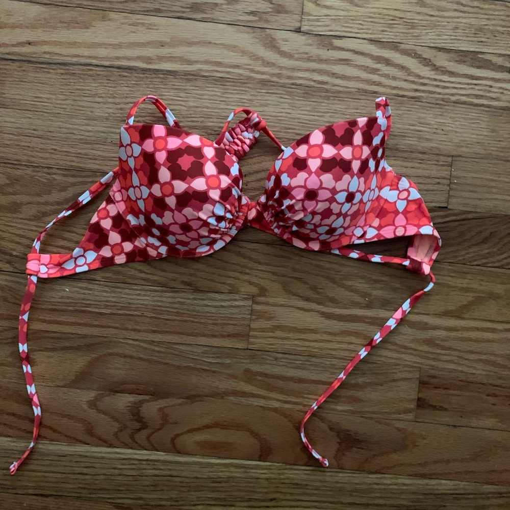 Aerie Size 34C Push-Up/ Padded Multicolor Pink Bikini Top